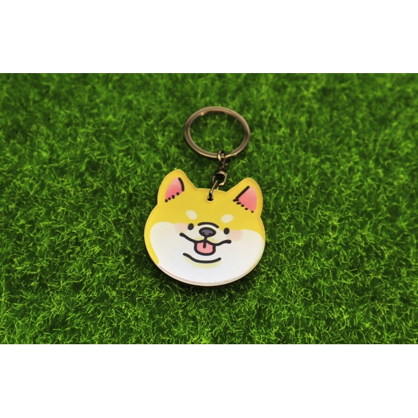 客製化發票載具鑰匙圈-柴犬